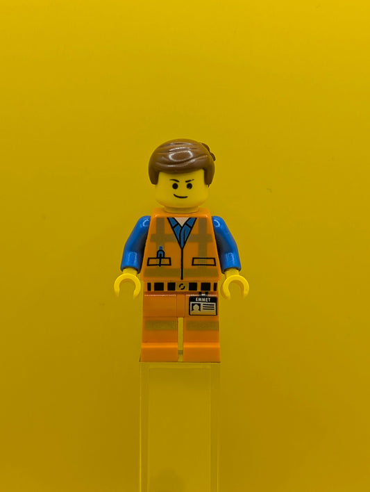 Emmet tlm087 Lopsided Closed Mouth Smile, without Piece of Resistance The Lego Movie Lego Minifigure