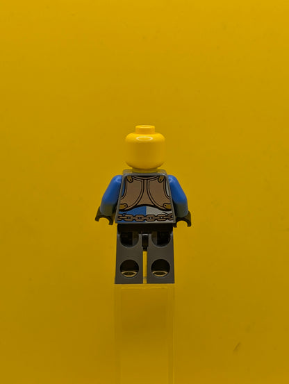 King's Knight Armor cas523 with Lion Head with Crown, Helmet with Fixed Grille Castle Lego Minifigure