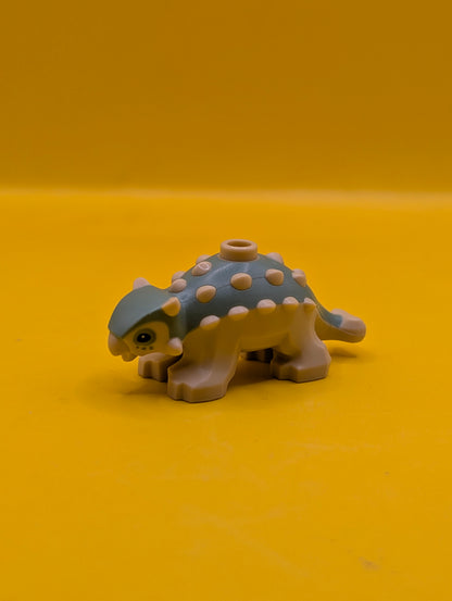 Dinosaur Ankylosaurus Baby 67443pb01 with Sand Green Back and Black Eyes Pattern Jurassic World Lego Minifigure