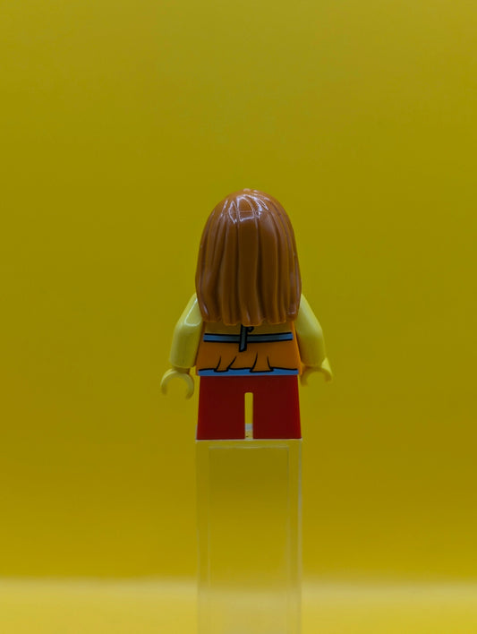 Child Girl twn161 Orange Top City Minifigure Lego