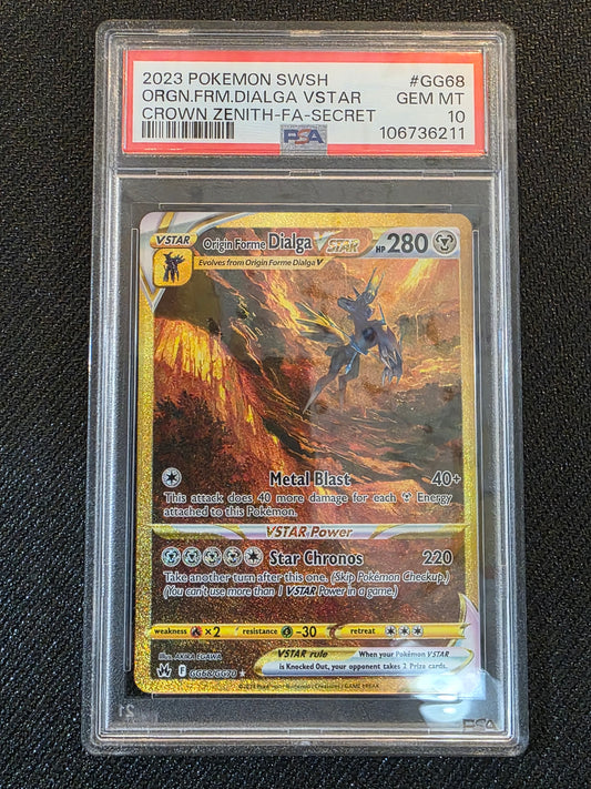 #GG68/GG70 Origin Forme Dialga VSTAR Crown Zenith PSA 10