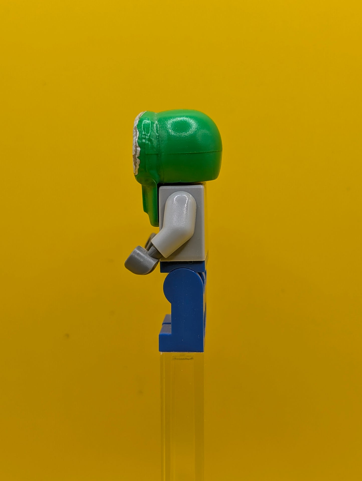 Plain Light Bluish Gray Torso twn149 Blue Legs, Bright Green Hood City Lego Minifigure