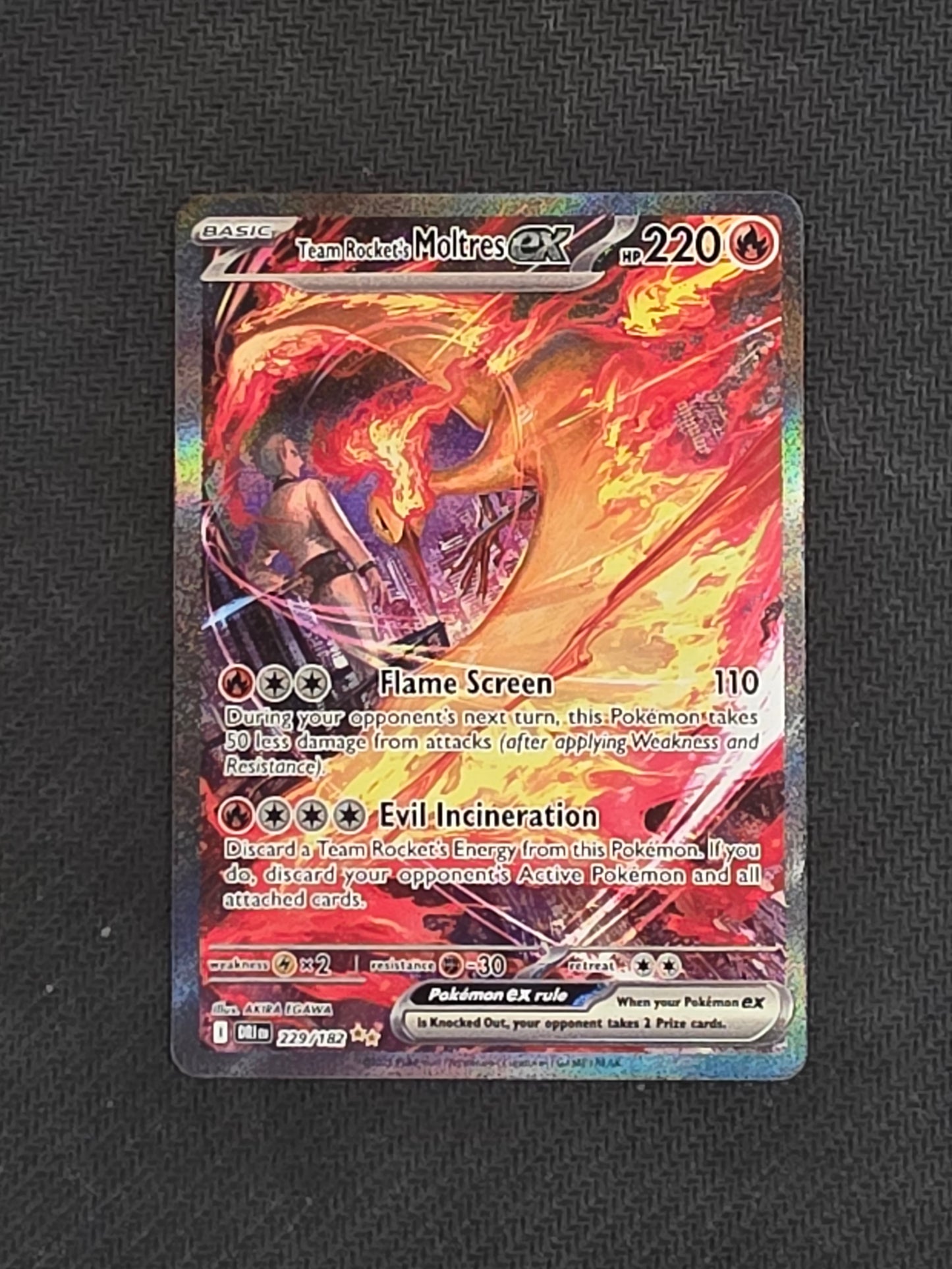 Team Rocket's Moltres ex #229/182 Destined Rivals
