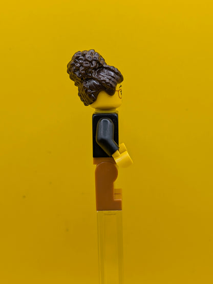 LEGO Ideas Designer idea239 Female, Black Sweater with LEGO Ideas Logo, Medium Nougat Legs Lego Ideas Minifigure