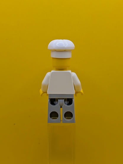Chef twn120 White Torso with 8 Buttons, Light Bluish Gray Legs, Gray Beard City Lego Minifigure