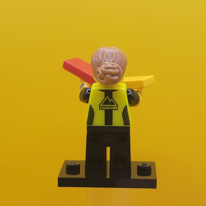 Football Referee col24-1 CMF Series 24 Minifigure Lego (Complete Set, with stand and accessories)