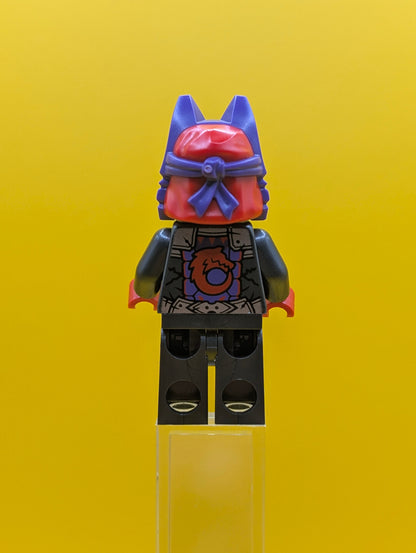 Wolf Mask Warrior njo0895 Dark Purple and Red Mask Ninjago Lego Minifigure