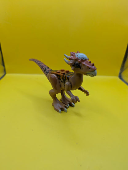 Dinosaur Stygimoloch styg01 with Dark Orange Back and Dark Brown Stripes Jurassic World Lego Minifigure