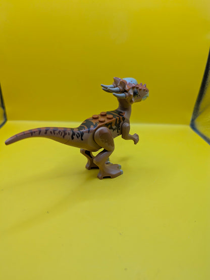 Dinosaur Stygimoloch styg01 with Dark Orange Back and Dark Brown Stripes Jurassic World Lego Minifigure