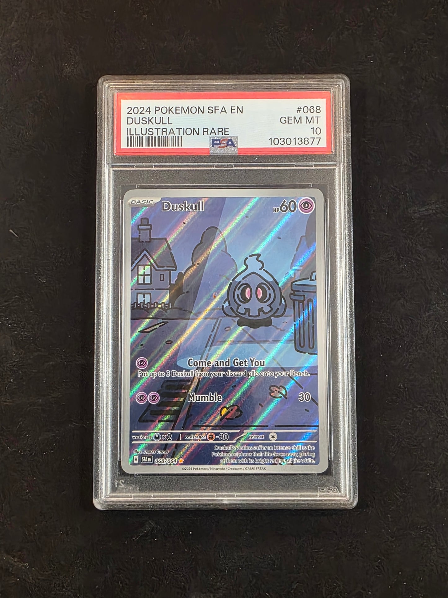 #068/064 Duskull Shrouded Fable PSA 10