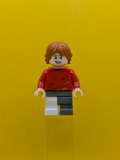 Ron Weasley hp328 Red Sweater, Leg Cast Lego Minifigure