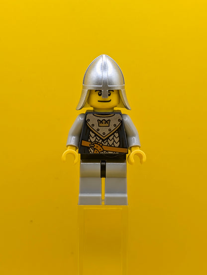 Fantasy Era cas341 Crown Knight Scale Mail with Crown, Helmet with Neck Protector, Dual Sided Head Castle Lego Minifigure