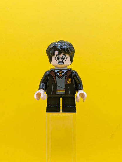 Harry Potter hp314 Gryffindor Robe Open, Black Short Legs, Grin / Scared Head Harry Potter Lego Minifigure