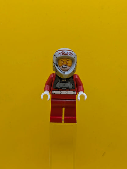 Rebel Pilot A-wing sw0757 (Open Helmet, Red Jumpsuit) Star Wars Lego Minifigure