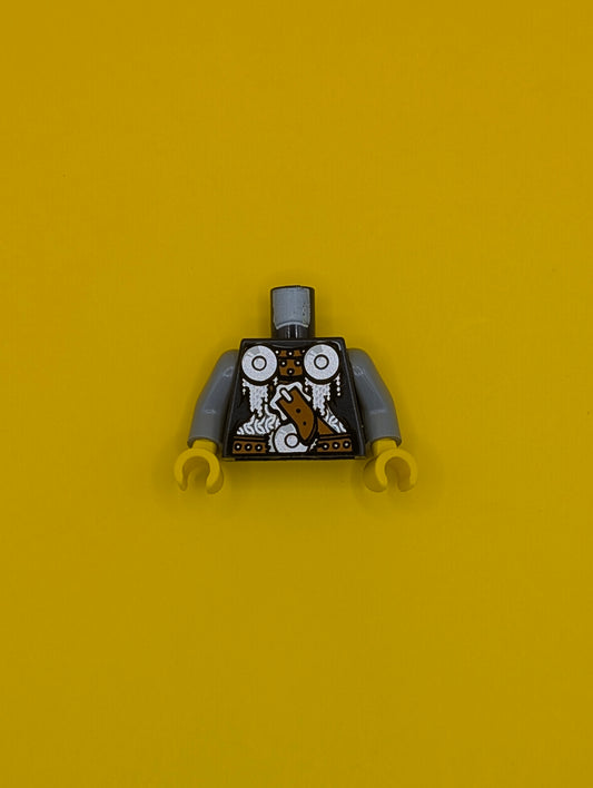 Torso Viking Armor with 2 Shoulder Disks and Waist Disk Pattern / Sand Blue Arms / Yellow Hands 973pb0379c01 Lego