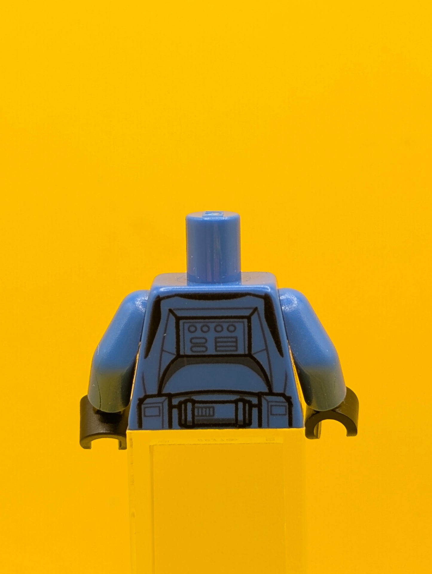 973pb1845c01 Torso SW Armor Clone Trooper with Belt with Pockets Pattern (Senate Commando) / Blue Arms / Black Hands Lego