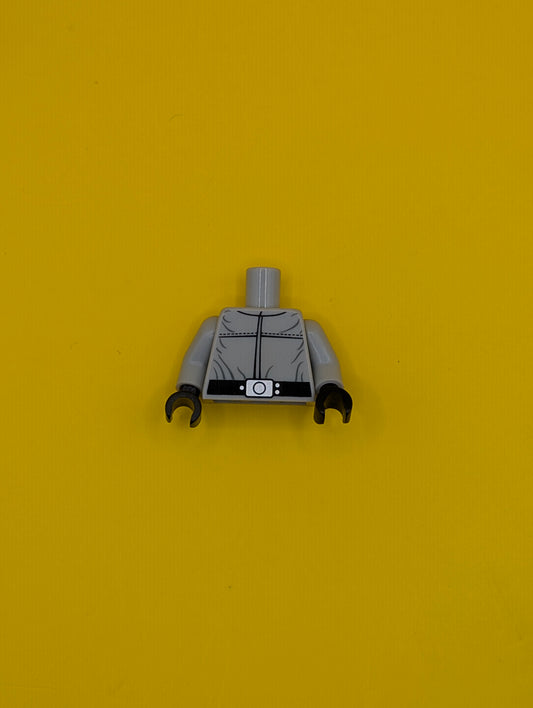 Torso SW Wrinkly Jumpsuit with Black Belt and Silver Buckle Pattern / Light Bluish Gray Arms / Black Hands 973pb0159c01 Lego