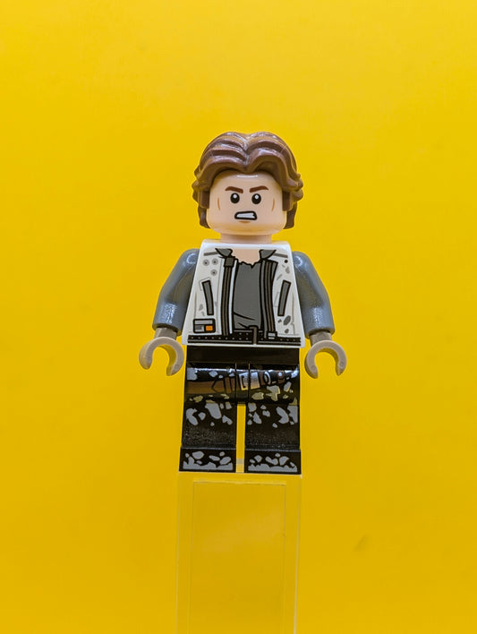 Han Solo sw0915 White Jacket, Black Legs with Dirt Stains Star Wars Lego Minifigure