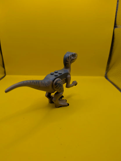 Dinosaur Raptor raptor15 Velociraptor with Dark Bluish Gray Back Jurassic World Lego Minifigure