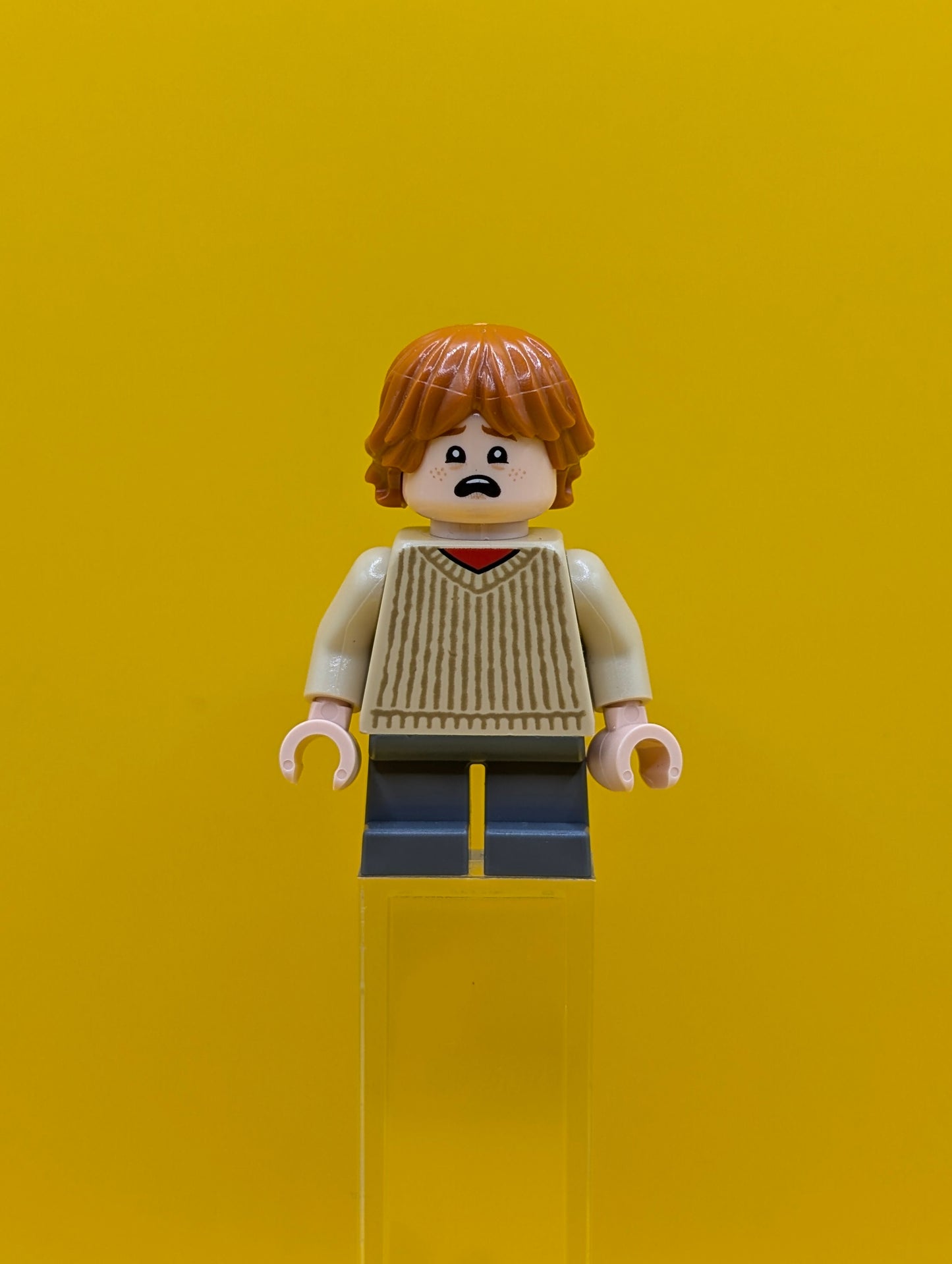 Ron Weasley hp482 Tan Sweater Harry Potter Lego Minifigure