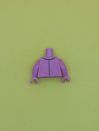 Torso Batman Suit Jacket with Vest, Light Bluish Gray Shirt with Collar and Black Tie Pattern / Dark Pink Arms / Dark Pink Hands 973pb4276c01 Lego