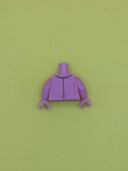 Torso Batman Suit Jacket with Vest, Light Bluish Gray Shirt with Collar and Black Tie Pattern / Dark Pink Arms / Dark Pink Hands 973pb4276c01 Lego