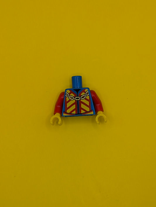 Torso Castle King Jacket with Red and Yellow Chevrons and Gold Chain Pattern / Red Arms / Yellow Hands 973pb1876c01 Lego