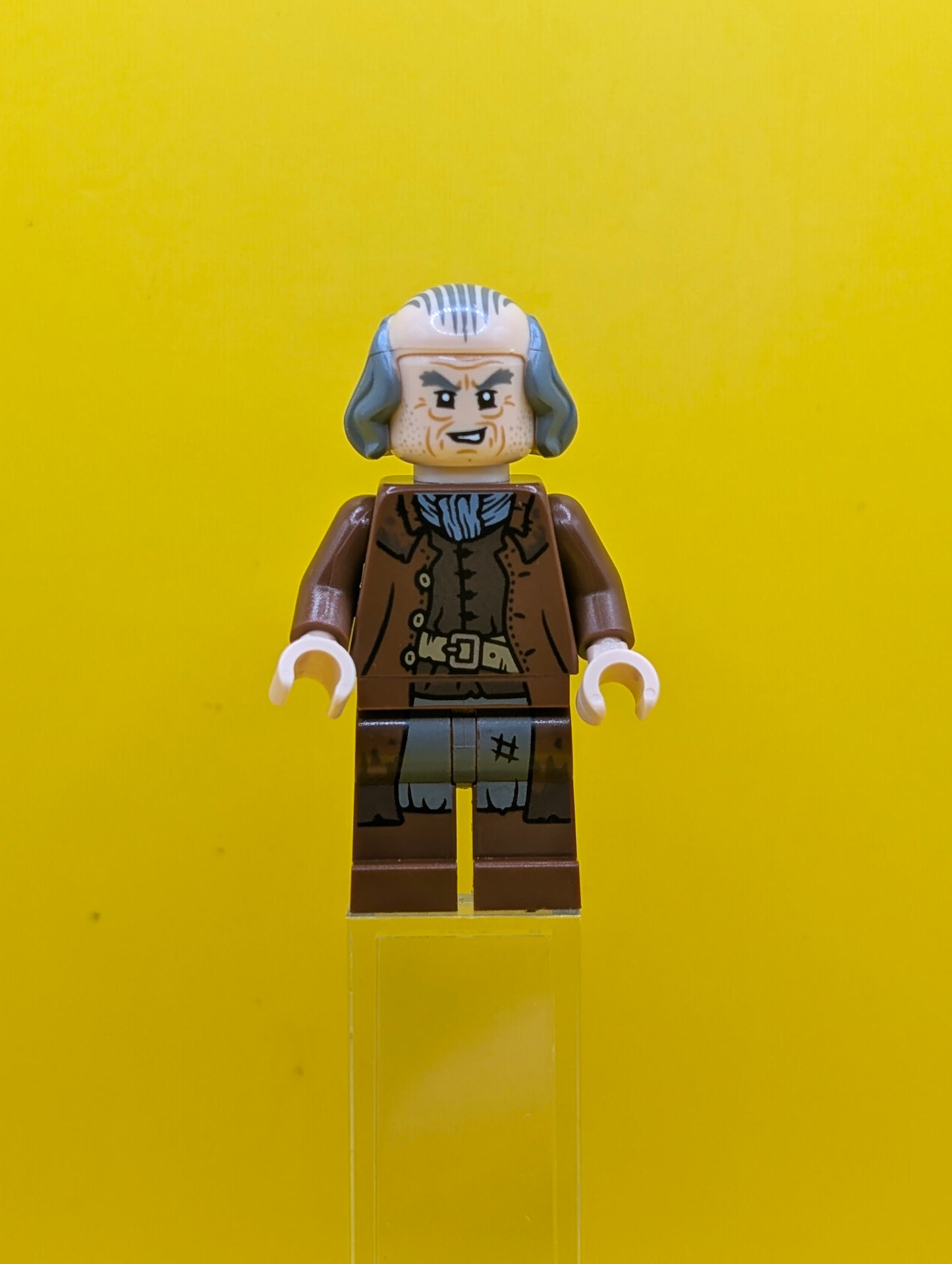 Argus Filch hp353 Bald on Top, Reddish Brown Jacket, Printed Legs Harry Potter Lego Minifigure