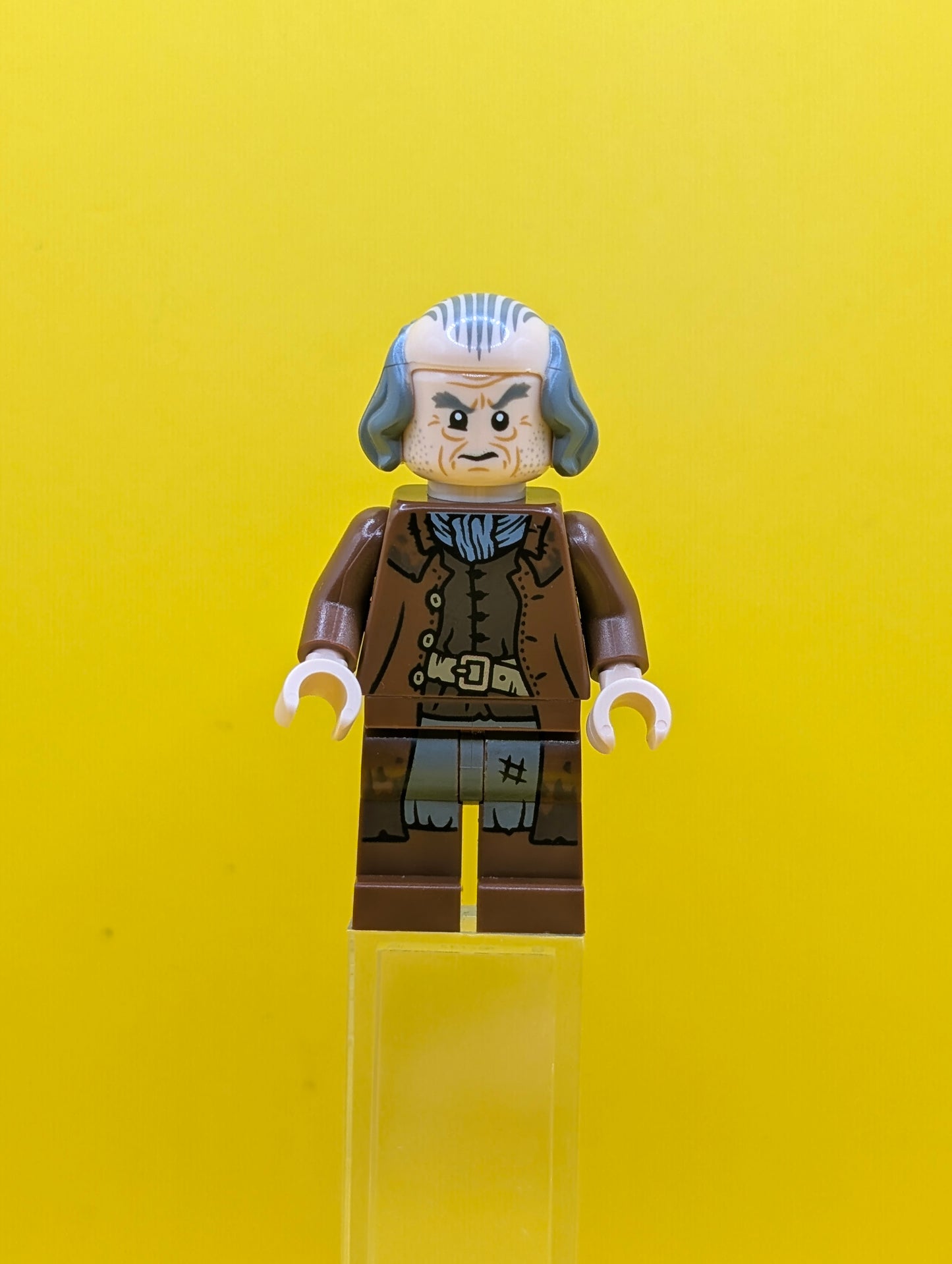 Argus Filch hp353 Bald on Top, Reddish Brown Jacket, Printed Legs Harry Potter Lego Minifigure
