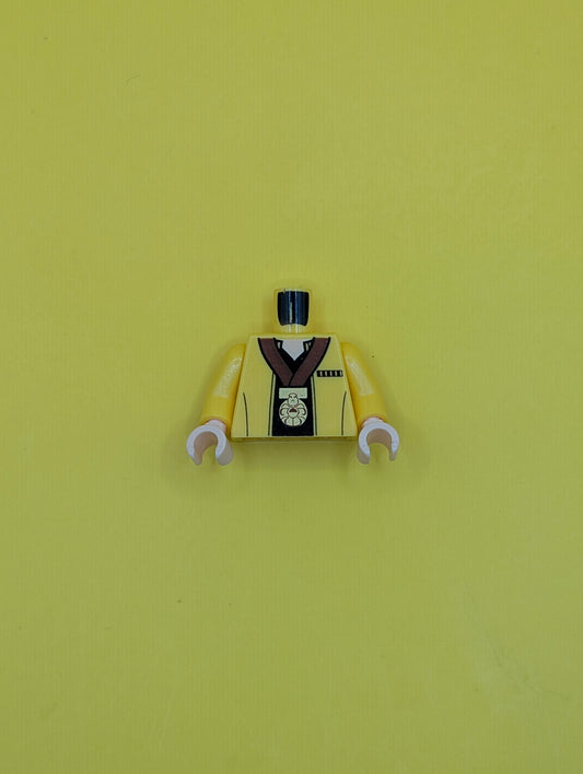 Torso SW Jacket with Black Undershirt and Gold Medal Pattern / Yellow Arms / Light Nougat Hands 973pb0613c01 Lego