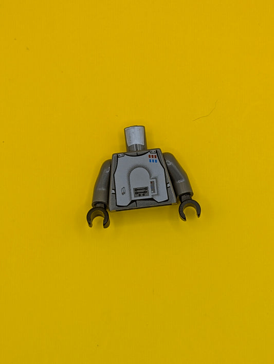 Torso SW Imperial Officer 3 Pattern (Hoth) / Dark Bluish Gray Arms / Black Hands 973pb0625c01 Lego