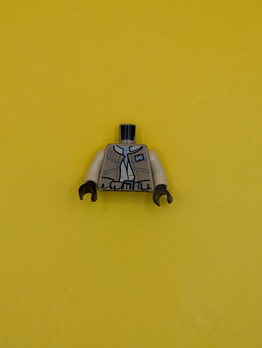 Torso SW Rebel Vest over Tan Shirt and Belt with Pockets Pattern / Tan Arms / Dark Brown Hands 973pb2204c01 Lego