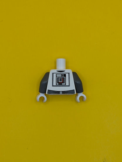Torso SW AT-AT Driver Dark Bluish Gray Pattern / Dark Bluish Gray Arms / White Hands 973pb0270bc01 Lego