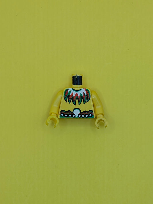 Torso Pirate Islanders with Feather Necklace Pattern / Yellow Arms / Yellow Hands 973pb0062c01 Lego