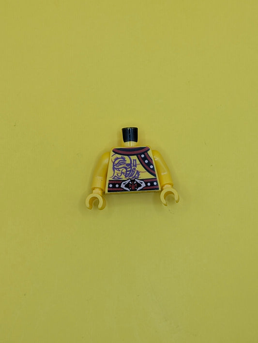 Torso Ninjago Bare Chest Muscles, Purple Snake Tattoos, Snake Buckle, Shoulder Strap Pattern / Yellow Arms / Yellow Hands 973pb1916c01 Lego