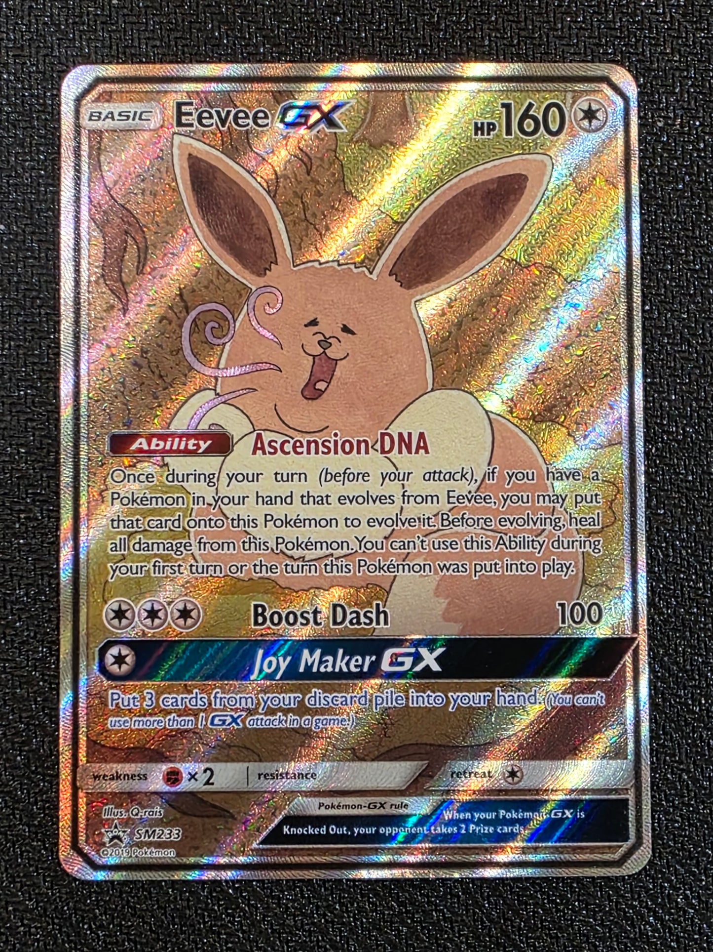 #SM233 Eevee GX Black Star Promo