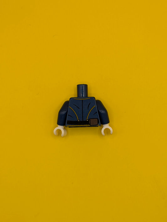 Torso The Lone Ranger Cavalry Uniform, 5 Buttons, Belt Pattern / Dark Blue Arms / White Hands 973pb1431c01 Lego
