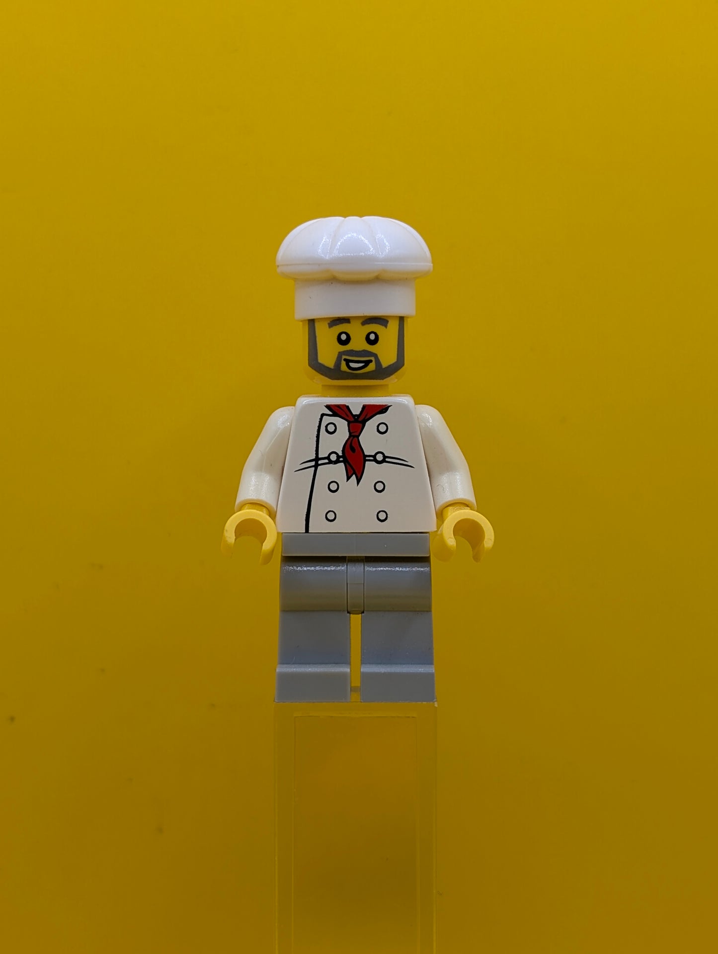 Chef twn120 White Torso with 8 Buttons, Light Bluish Gray Legs, Gray Beard City Lego Minifigure