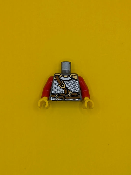 Torso Castle Kingdoms Chest Strap and Belt Front and Back Pattern / Red Arms / Yellow Hands 973pb0680c01 Lego