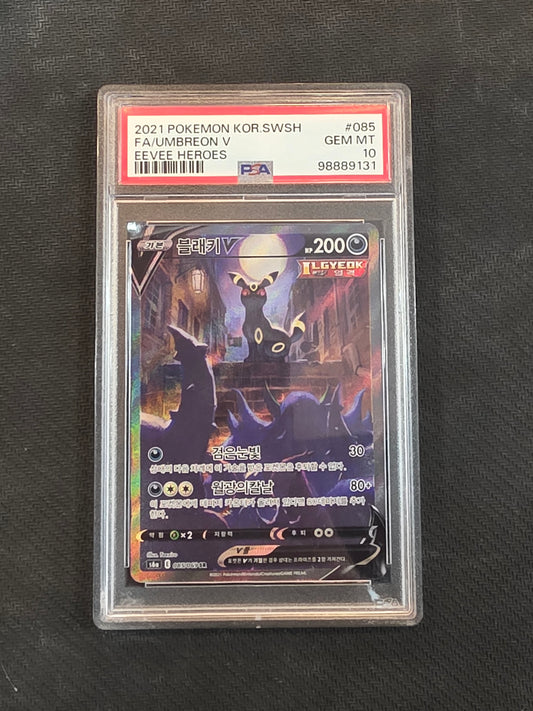 #085/069 Umbreon V (Korean) PSA 10