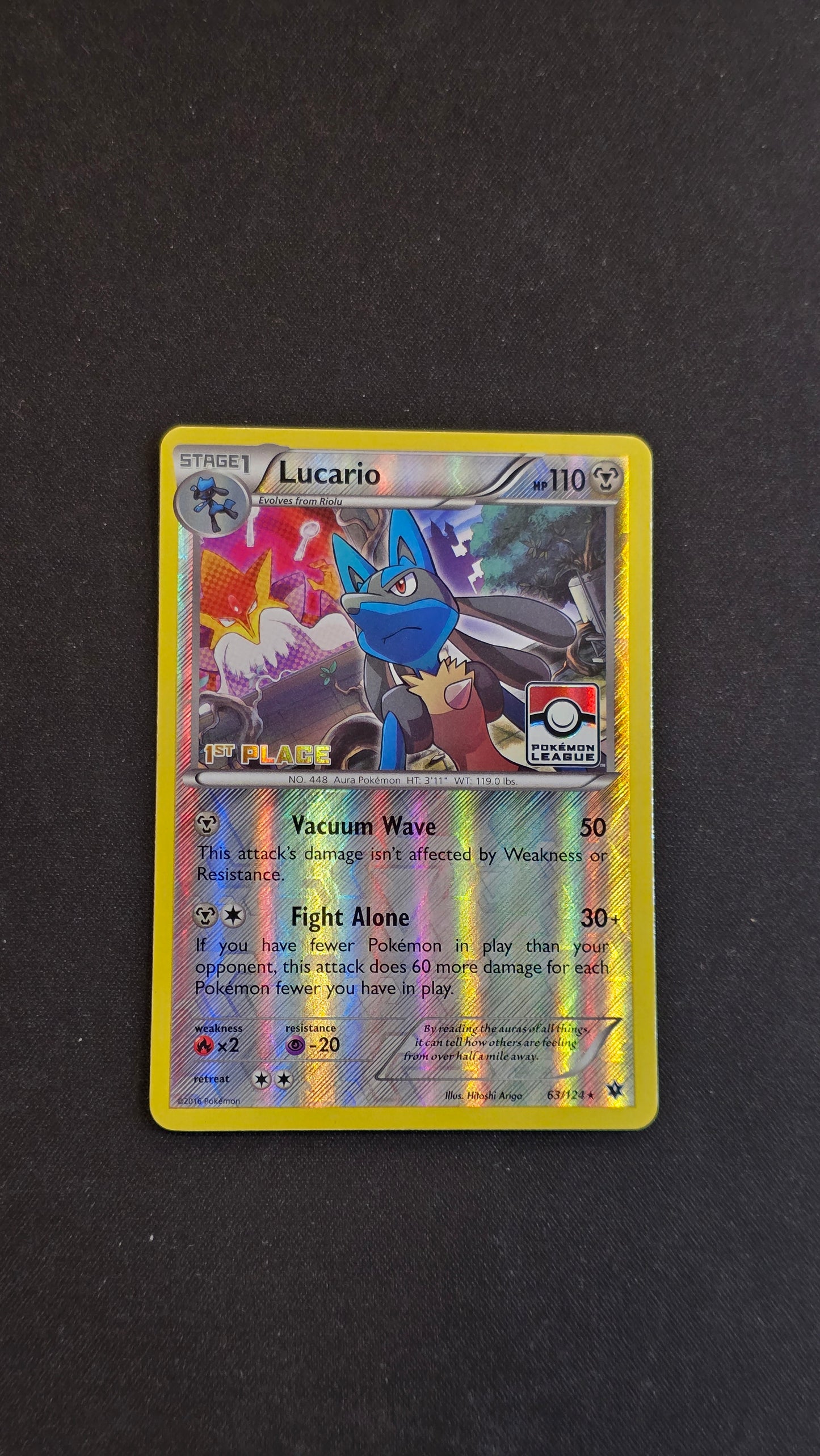 Lucario (1st place Pokemon Leage) #63/124 -Promo