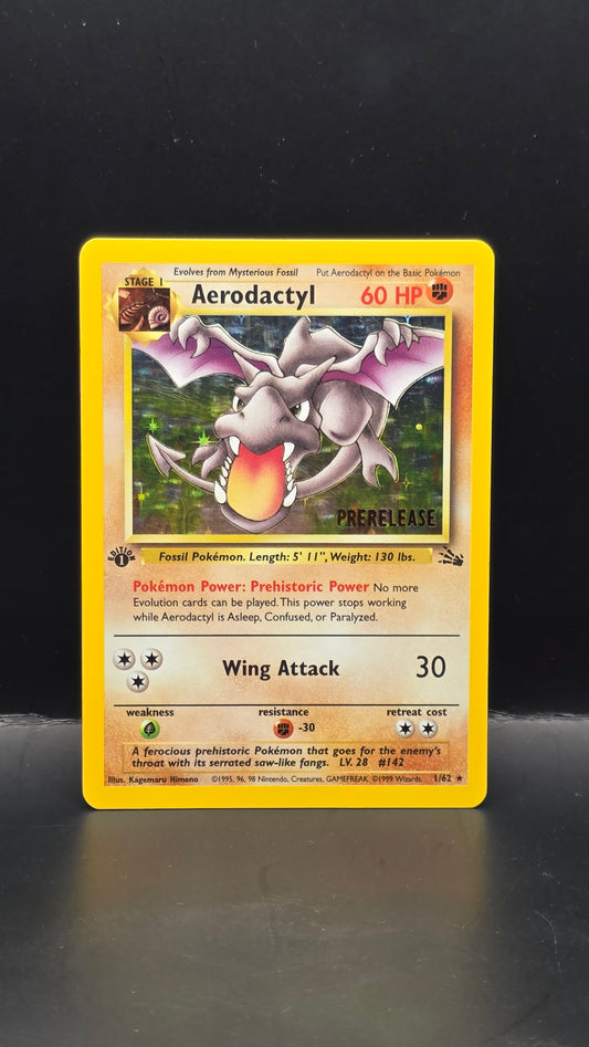 Aerodactyl (1st Edition) (Prerelease Stamp) #1/62 -WoTC Promo