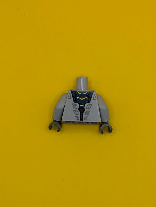 Torso Ninjago Wrap with Dark Blue Snake Pattern / Light Bluish Gray Arms / Dark Bluish Gray Hands 973pb1031c01 Lego