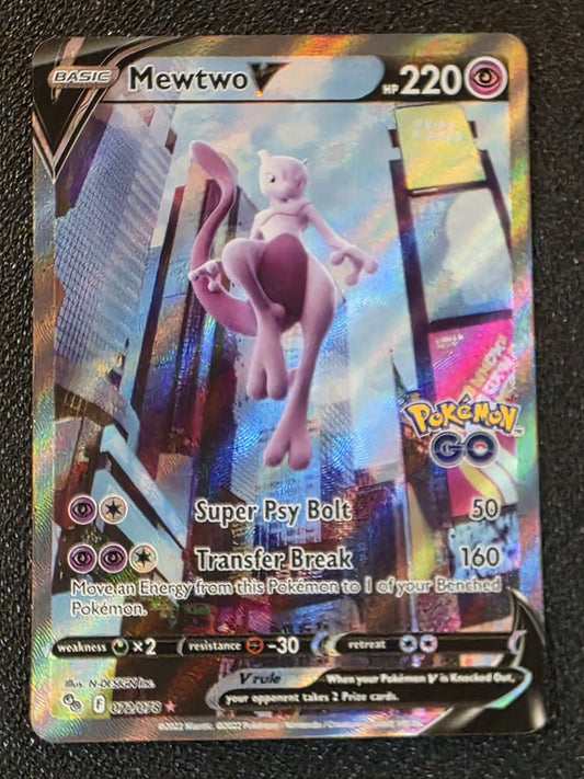 072/078* Mewtwo V (Alternate Full Art) Pokemon GO