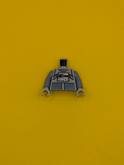 Torso SW AT-AT Driver with Sand Blue Jumpsuit, Bib with Breathing Apparatus and Pipes on Back Pattern / Sand Blue Arms / Light Bluish Gray Hands 973pb1785c01 Lego