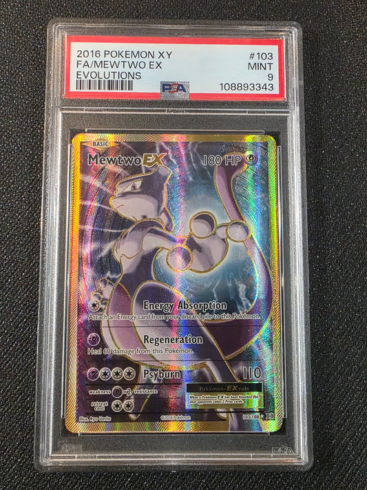 #103/108 Mewtwo EX Evolutions PSA 9