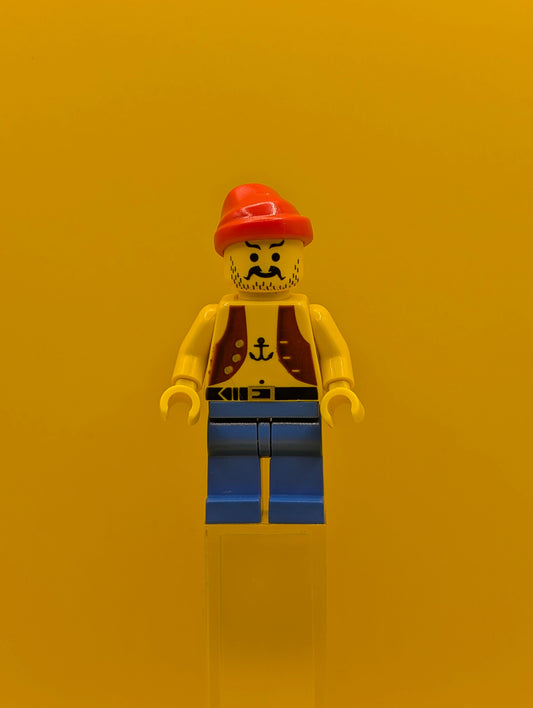 Pirate Anchor Dark Purple Vest pi013 , Blue Legs, Red Bandana Pirates Lego Minifigure