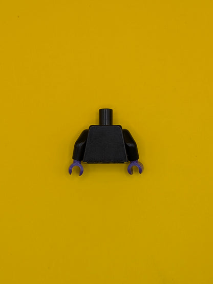 Torso Tuxedo Jacket, White Shirt, Dark Purple Bow Tie and Vest Pattern / Black Arms / Dark Purple Hands 973pb2580c01 Lego