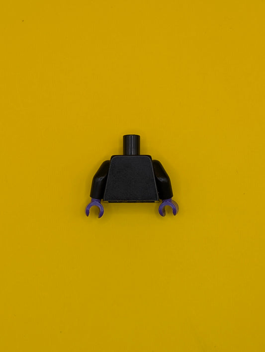 Torso Tuxedo Jacket, White Shirt, Dark Purple Bow Tie and Vest Pattern / Black Arms / Dark Purple Hands 973pb2580c01 Lego