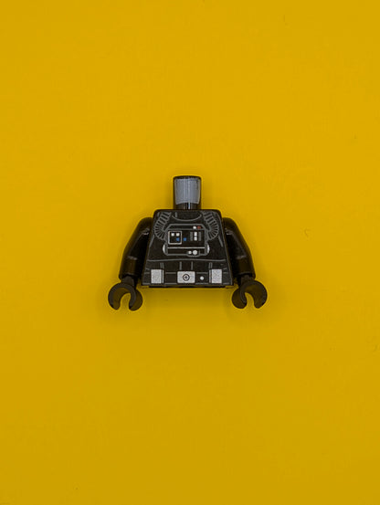 Torso SW TIE Pilot, Detailed with Back Print, Belt with Silver Buckle and Boxes Pattern / Black Arms / Black Hands 973pb2495c01 Lego